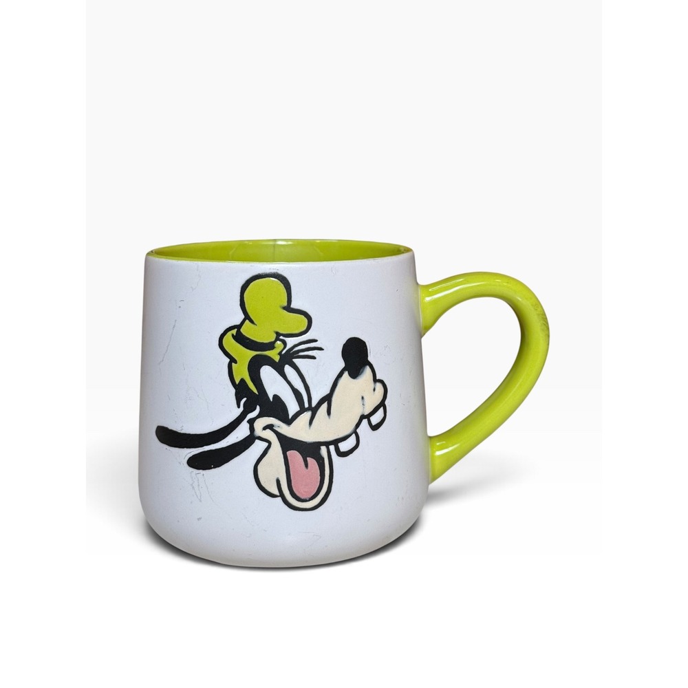 Disney Goofy Coffee Mug Zrike Brands Large Ceramic White Lime Green Pop Art